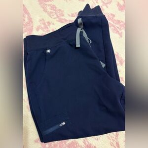 Figs Zamora Jogger Navy Blue Drawstring Scrub Pants Women’s L Petite